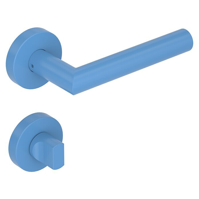 Diamond Doors WC-Türgarnitur (Türstärke: 40 - 45 mm, Schlitzkopf/Olive SK/OL, Blau)