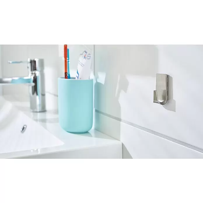Tesa Powerstrips Selbstklebehaken - Rechteckig, Größe: S, Metallic, 2 Stk. - Stimmungsaufnahme