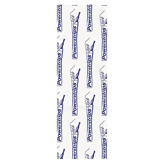 Tesa Klebestreifen - Geeignet für: Glas, Belastbarkeit: 1 kg, 8 Stk., Transparent - Nahaufnahme des Powerstrips-Musters, das die einfache Handhabung und Anwendung des Produkts hervorhebt. Ideal für schnelle Befestigungen.