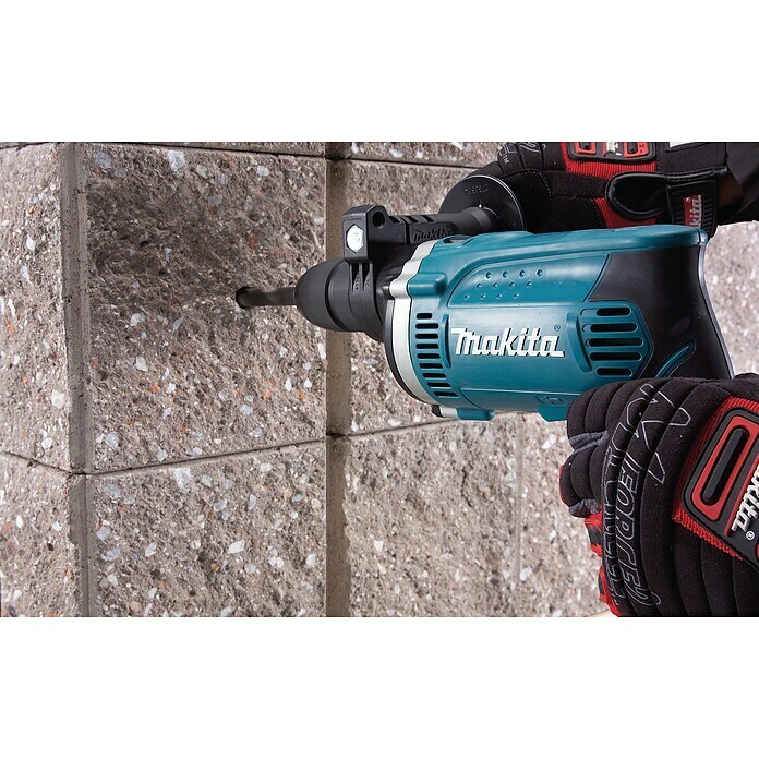 Makita Schlagbohrmaschine HP1631KX3710 W, Leerlaufdrehzahl: 0 U/min - 3.200 U/min, Schlagzahl: 0 /min - 48.000 /min Use Shot