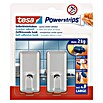 Tesa Powerstrips Selbstklebehaken (Größe: L, Chrom, 2 Stk.)