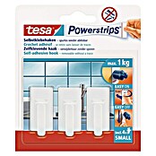 Tesa Powerstrips Selbstklebehaken (Größe: S, Weiß, 3 Stk.)