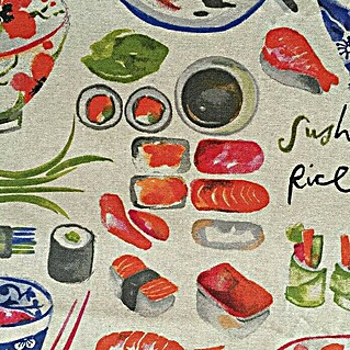 Mantel para mesa a metros Sushi (Ancho: 140 cm, Multicolor)