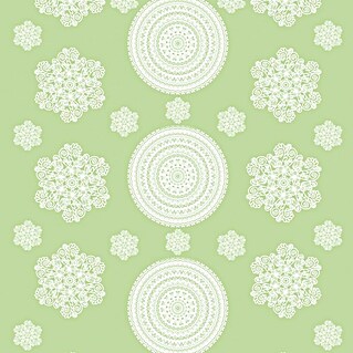 Mantel para mesa a metros Premium Digital Mandala (Ancho: 137 cm, Verde)