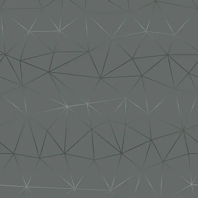 D-c-fix Lámina para ventana Geométrico - 45 x 200 cm, Plateado/Gris - Patrón de triángulo gris con líneas sutiles, ideal para fondos y texturas modernas.