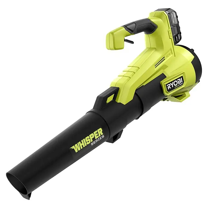 Ryobi ONE+HP Akku-Laubbläser RY18BLXC-0 - 18 V, Ohne Akku, Blasgeschwindigkeit: 177 km/h, Blasleistung: 9,9 m³/min - Akkubetriebener Ryobi Laubbläser mit Whisper Series Technologie für leises und effizientes Laubblasen im Garten.