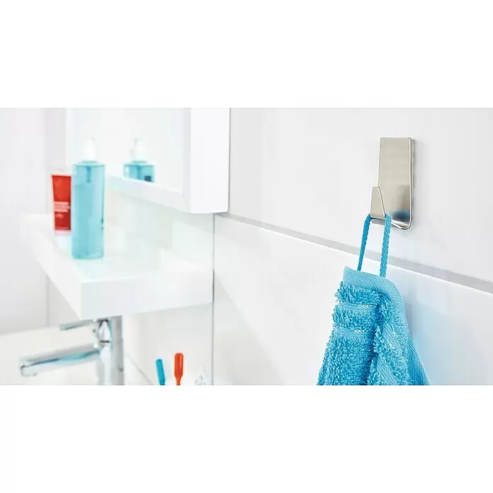 Tesa Powerstrips Selbstklebehaken - Rechteckig, Größe: L, Metallic, 1 Stk. - Stimmungsaufnahme