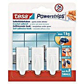 Tesa Powerstrips Selbstklebehaken (Trend, Größe: S, Weiß, 3 Stk.)