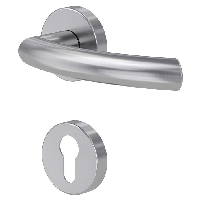 Diamond Doors Modern Zimmertürgarnitur Wisconsin (Türstärke: 40 - 45 mm, Profilzylinder PZ, Edelstahl, L-Form)