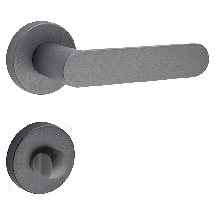 Diamond Doors WC-Türgarnitur (Türstärke: 40 - 45 mm, Schlitzkopf/Olive SK/OL, Anthrazit)
