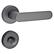 Diamond Doors WC-Türgarnitur (Türstärke: 40 - 45 mm, Schlitzkopf/Olive SK/OL, Anthrazit)
