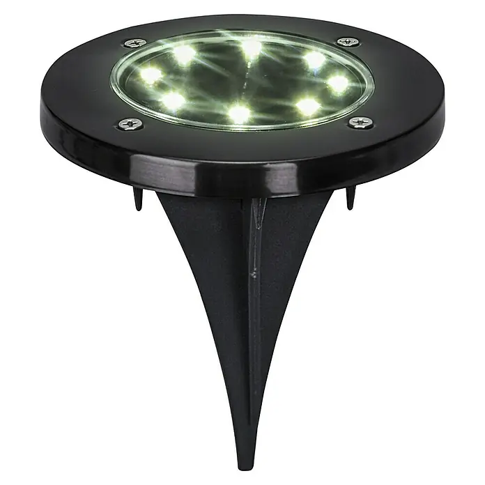 BAUHAUS Solarleuchten-Set Neue Generation - 0,1 W, Schwarz, IP44, 3 lm - Schwarze Gartenleuchte mit Erdspieß und LED-Beleuchtung für den Außenbereich, ideal zur Beleuchtung von Wegen und Beeten.