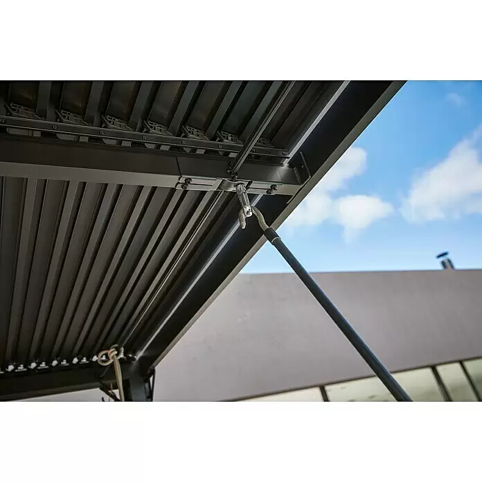 Sunfun Melina Grillpavillon - B x T: 250 x 160 cm, Farbe Gestell: Schwarz, Aluminium - Detailaufnahme