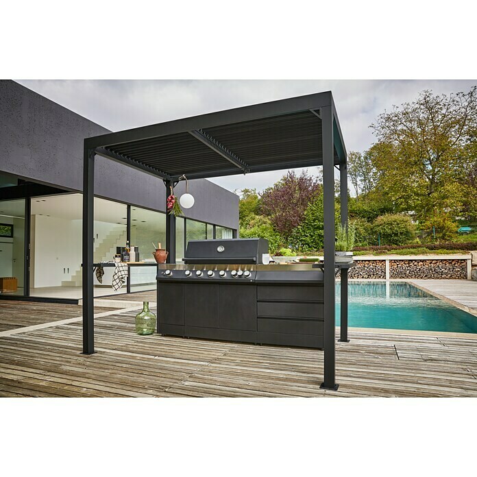 Sunfun Melina GrillpavillonL x B x H: 160 x 250 x 220 cm, Schwarz Mood Shot