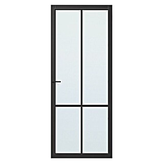 Solid Elements Binnendeur SE 4755 mat glas (78 x 201,5 cm, Draairichting: Links- & rechts, Zwart, Stomp)