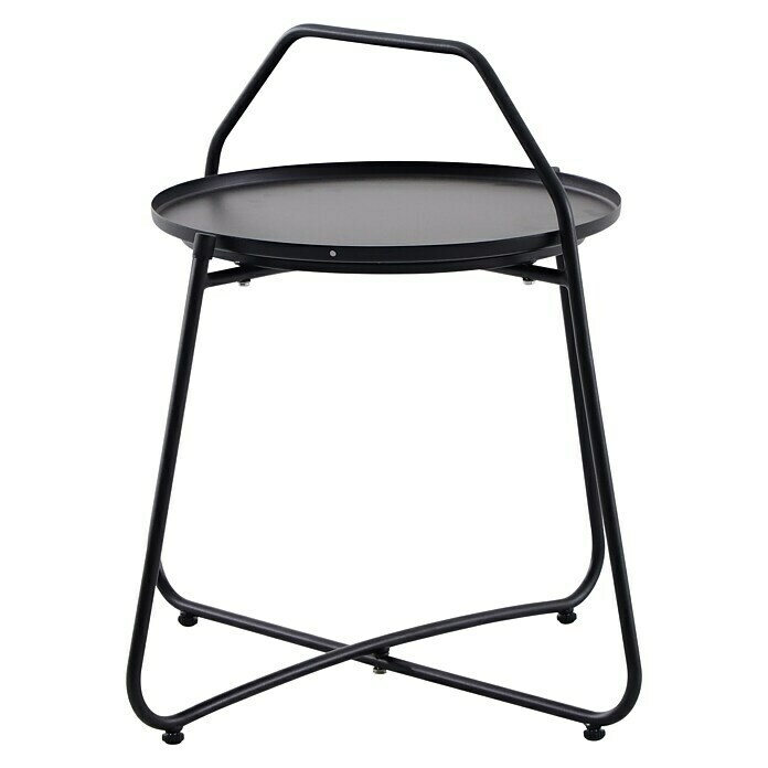 Sunfun Melina Garten-Beistelltisch rundL x B x H: 60 x 60 x 57,5 cm, Schwarz Front View