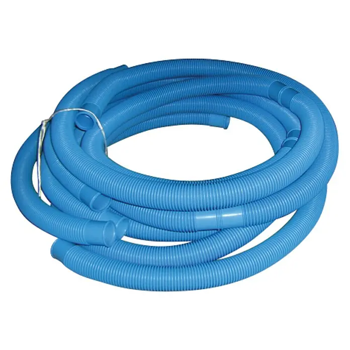 Piscina de acero Nuovo - Ø x Al: 350 x 120 cm, Blanco, 10.400 l - Un rollo de manguera de aspiración para piscina flexible y azul. Ideal para la limpieza y el mantenimiento de piscinas.