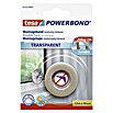 Tesa Powerbond Montageband Transparent (1,5 m x 19 mm, Beidseitig selbstklebend)