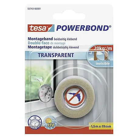 Tesa Powerbond Montageband Transparent