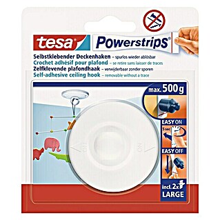 Tesa Powerstrips Deckenhaken (Selbstklebend, Weiß, 1 Stk.)