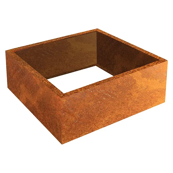 Palatino Exclusive Line Pflanzkasten Carlotta - Außenmaß (L x B x H): 100 x 100 x 25 cm, Metall, Rotbraun - Rostfarbener Pflanzkasten aus Metall. Der quadratische Pflanzkübel ist wetterfest und ideal für Garten und Terrasse geeignet.