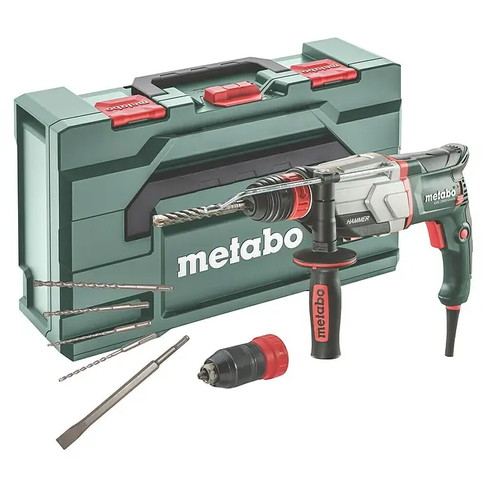 Metabo Kombihammer KHE 2860 Quick Set - 880 W, 3,2 J, SDS-Plus-Aufnahme - Metabo KHE 2660 Quick Bohrhammer mit Zubehör im Koffer. Das ideale Werkzeug für Handwerker und Heimwerker.