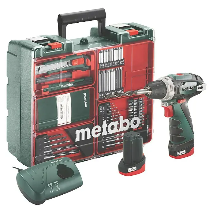 Metabo Akku-Bohrschrauber PowerMaxx BS Basic Set12 V, 2 Akkus, 2 Ah