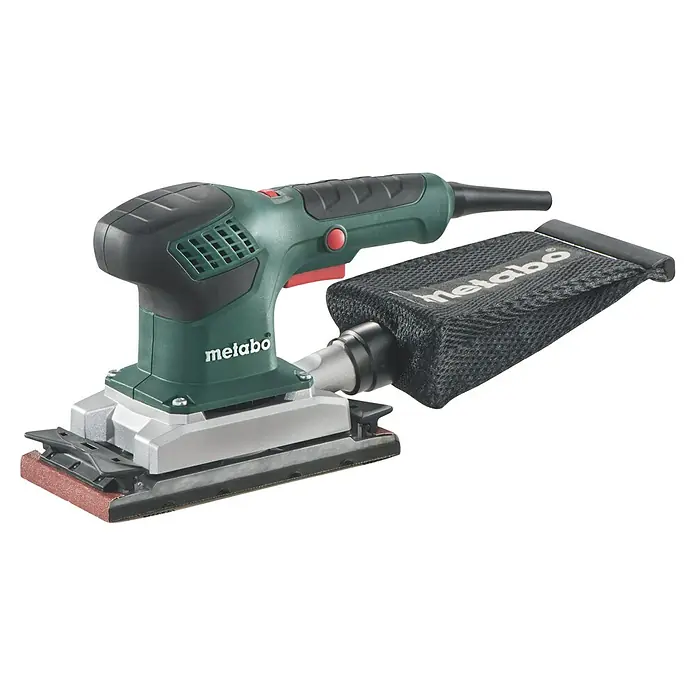 Metabo Elektro-Schwingschleifer SRE 3185 Sander - 210 W, 8.800 U/min - 22.300 U/min, Breite Schleifplatte: 92 mm, Länge Schleifplatte: 184 mm - Ein Metabo Flächenschleifer mit Staubbeutel, ideal für präzise Schleifarbeiten. Das Gerät ist robust und für den professionellen Einsatz geeignet.