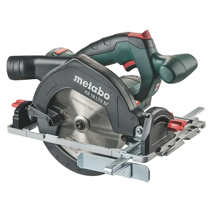 Metabo CAS 18V Akku-Handkreissäge KS 18 LTX 57 - 18 V, Ohne Akku, 4.600 U/min - Akku-Handkreissäge Metabo KS 18 LTX 57, ein leistungsstarkes Werkzeug für präzise Schnitte. Ideal für professionelle Anwendungen und Heimwerkerprojekte.