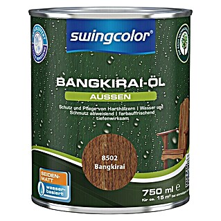 swingcolor Bangkirai-Öl (Bangkirai, 750 ml, Seidenmatt, Wasserbasiert)