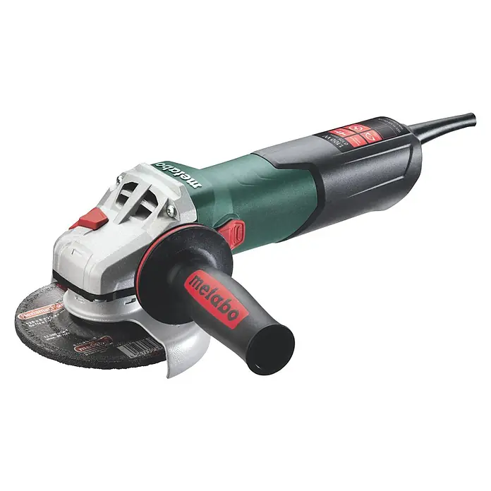 Metabo Elektro-Winkelschleifer WEV 11-125 Quick - 1.100 W, Durchmesser Scheibe: 125 mm, Leerlaufdrehzahl: 2.800 U/min - 10.500 U/min - Metabo Winkelschleifer mit Schleifscheibe, optimal zum Schleifen und Trennen von Metall. Leistungsstark und handlich für professionelle Anwendungen.
