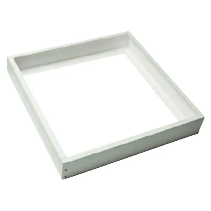 Marco de superficie para panel LED - L x An x Al: 5 x 60 x 60 cm - Un kit de marco de luz cuadrado blanco para paneles LED. Ideal para el montaje en el techo y la iluminación óptima de los espacios.