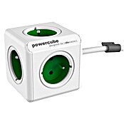 Base de enchufe múltiple Powercube (x 5, Blanco/Verde, Longitud del cable: 1,5 m) | BAUHAUS
