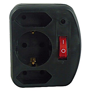 Adaptador de sobretensión con interruptor (Negro)
