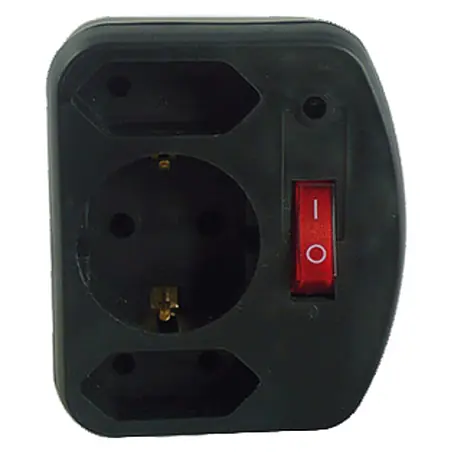 Adaptador de sobretensión con interruptor