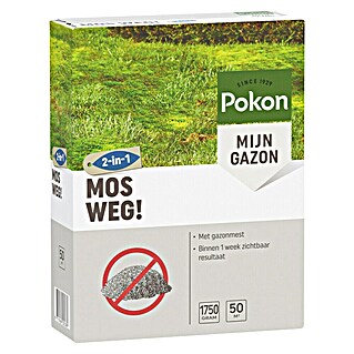 Pokon Gazonmest met mosbestrijder (1,75 kg, 50 m²)