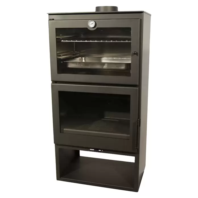 Panadero Estufa de leña Gourmet - 7,1 kW, Volumen de calefacción: 280 m³, Antracita