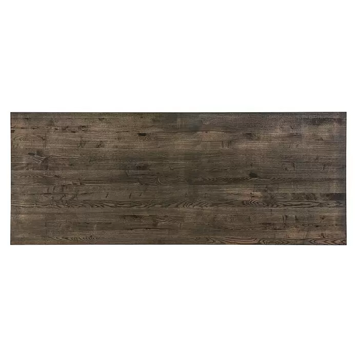 Exclusivholz Tischplatte Esche Wien - Esche, 200 x 80 x 2,6 cm - Dunkelbraune Holzoberfläche mit ausgeprägter Maserung und Ästen.