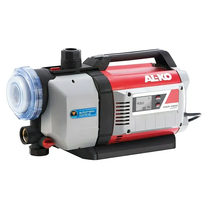 AL-KO Comfort Hauswasserautomat 4000 - 1.000 W, Max. Fördermenge: 4.000 l/h, Max. Druck: 4,5 bar - Das AL-KO HWA 4000 Comfort Hauswasserwerk für zuverlässige Wasserversorgung im Haus und Garten. Kompaktes Design, einfache Bedienung.