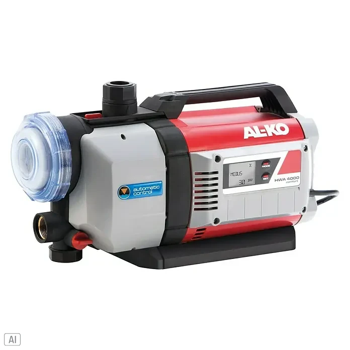 AL-KO Comfort Hauswasserautomat 4000 - 1.000 W, Max. Fördermenge: 4.000 l/h, Max. Druck: 4,5 bar - Das AL-KO HWA 4000 Comfort Hauswasserwerk für zuverlässige Wasserversorgung im Haus und Garten. Kompaktes Design, einfache Bedienung.