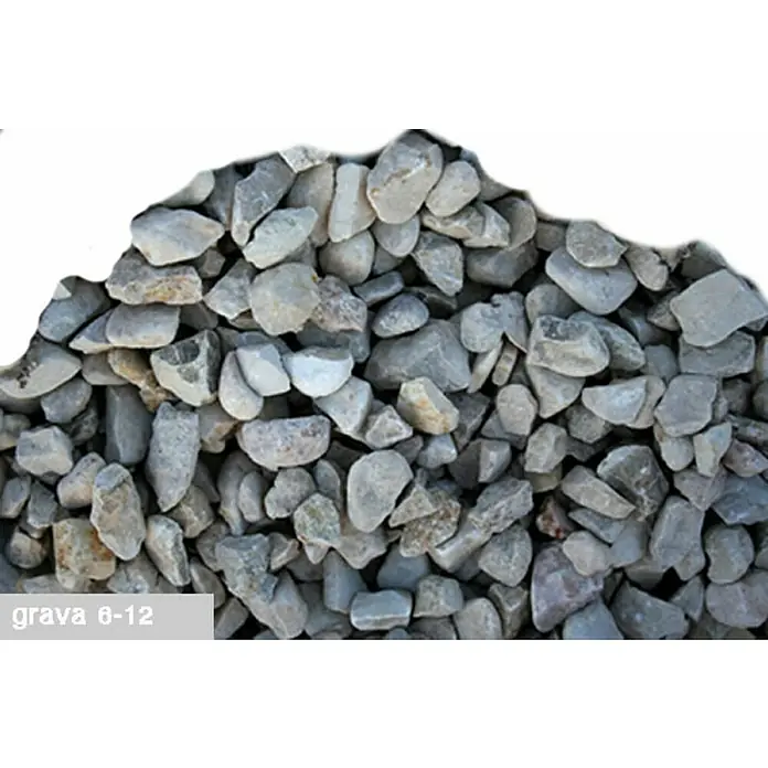 BHS Málaga Saco de grava 1 Big Bag - 1.000 kg - Imagen de piedras de grava grises, que proporcionan una textura gruesa y una estética natural para proyectos de jardinería y paisajismo.