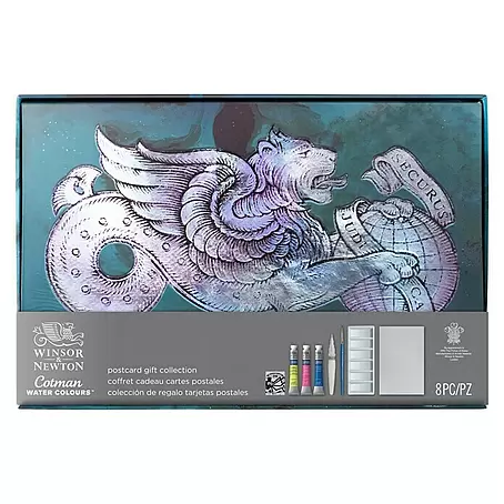 Winsor & Newton Cotman Aquarellfarben-Set Postcard Gift Collection