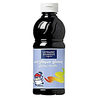 Lefranc & Bourgeois Acrylfarbe Glossy (Schwarz, 500 ml, Flasche)