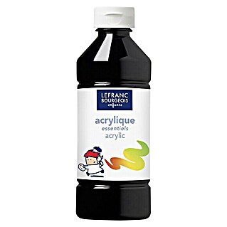 Lefranc & Bourgeois Acrylfarbe (Schwarz, 500 ml, Flasche, Geeignete Malgründe: Gips)