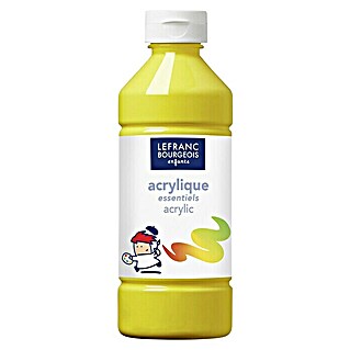 Lefranc & Bourgeois Acrylfarbe (Primärgelb, 500 ml, Flasche, Geeignete Malgründe: Gips)