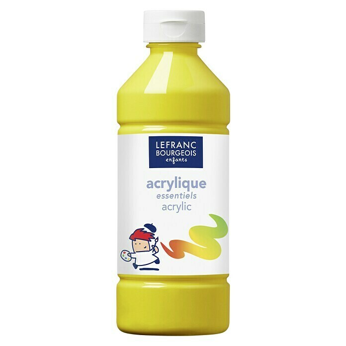 Lefranc & Bourgeois AcrylfarbePrimärgelb, 500 ml, Flasche Front View