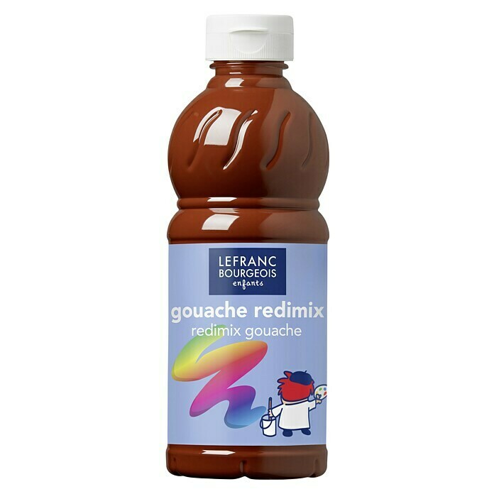 Lefranc & Bourgeois Gouachefarbe RedimixSiena Gebrannt, 500 ml, Flasche Front View