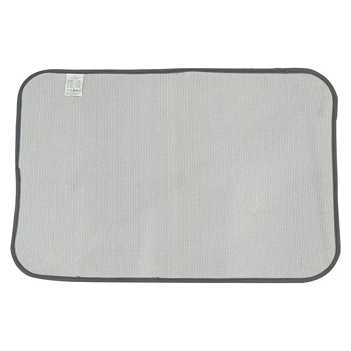 Camargue Badteppich Wuschel - 90 x 60 cm, Grau - Graue Wickelauflage mit gepolstertem Rand für Komfort und Sicherheit beim Wickeln. Leicht zu reinigen und langlebig.