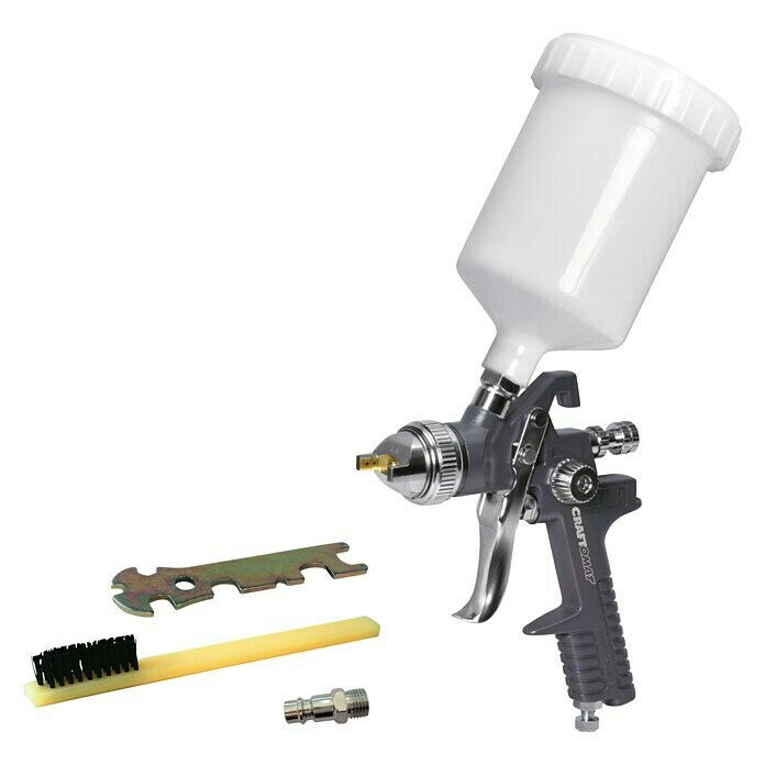 Craftomat Kit Line Farbspritzpistole (Betriebsdruck: 3 - 4 bar, Luftverbrauch: 180 l/min, Fassungsvermögen Farbsprühpistole: 0,6 l)