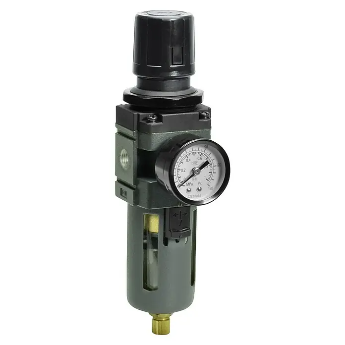 Craftomat Filterdruckminderer - Größe Anschluss: ¼″ - Luftfilterregler mit Manometer.